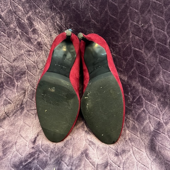 Kenzie red high heel ankle boots, size 6 - Picture 3 of 3